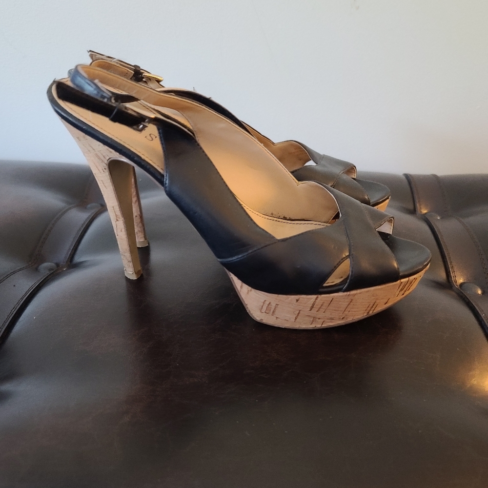 Guess Black Stiletto Dressy Sandals